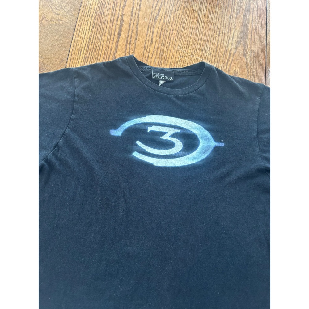 Halo 3 Xbox360 Promo Video Game Mens M/L Black Finish The Fight 2005 AS-IS